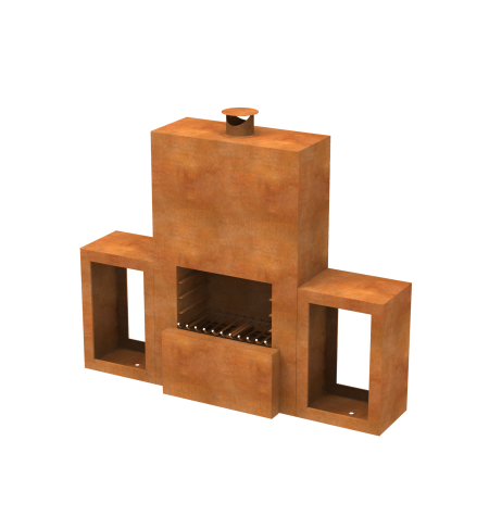 Corten Steel Wood Fire Pit
