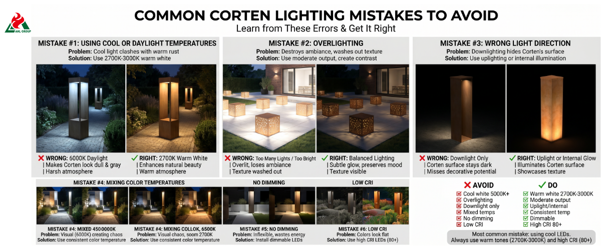 Core Ten Color What Color Temperature Looks Best on Corten Steel?