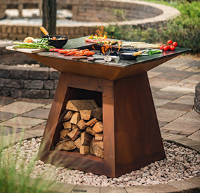 corten steel grill