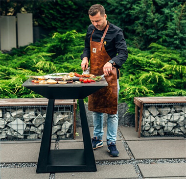 Corten steel bbq grill