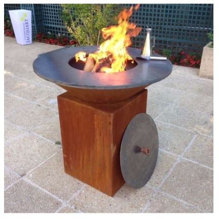 corten steel grill