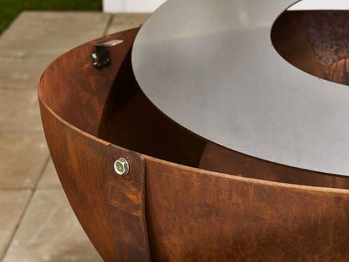 corten steel grill