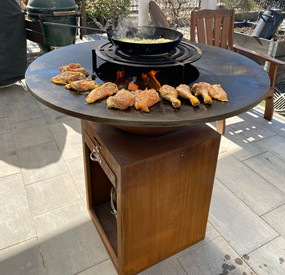 Corten steel bbq grill