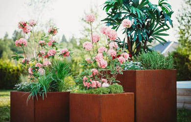 corten steel planter