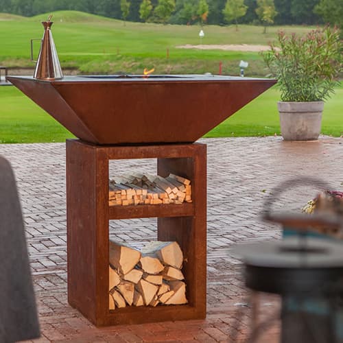 corten steel grill