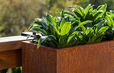 corten steel planter