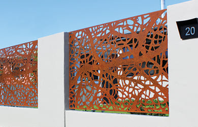 corten steel garden screen