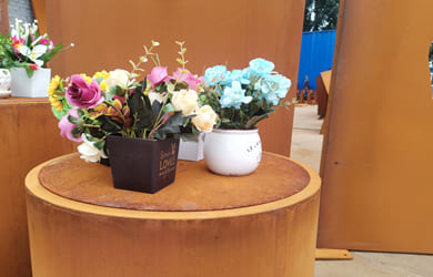 corten steel planter